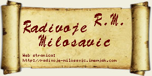 Radivoje Milosavić vizit kartica